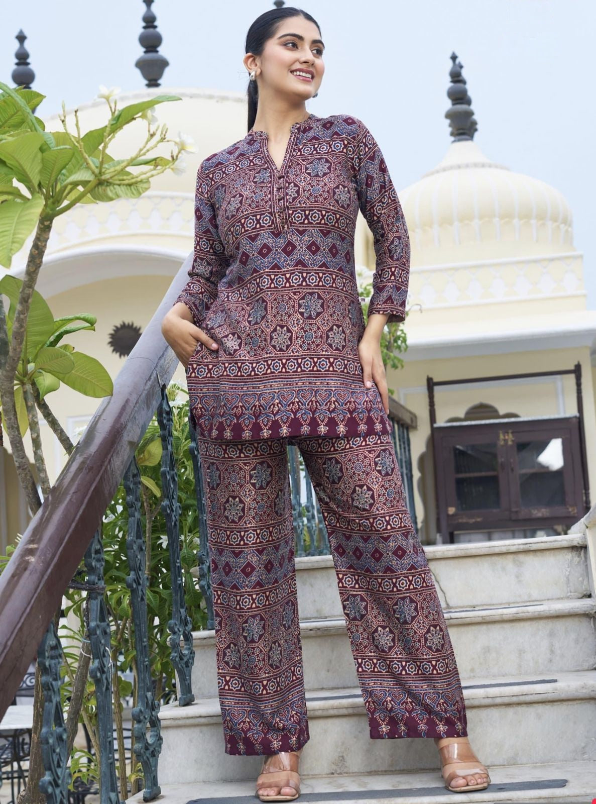 Ajrakh Print Co-Ord Set | Ethnic Suit for Women