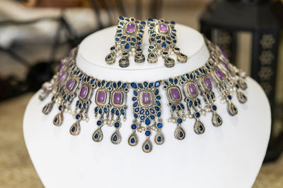 Malia stone necklace set