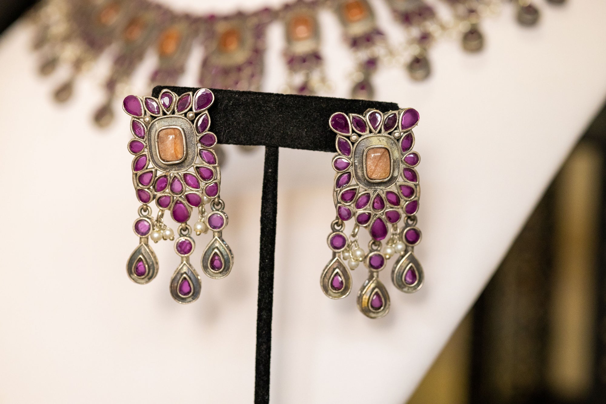 Malia stone necklace set