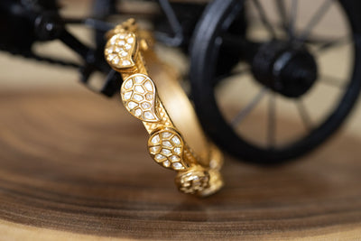 Jyoti heavy uncut kundan gold-plated openable kada/bangle