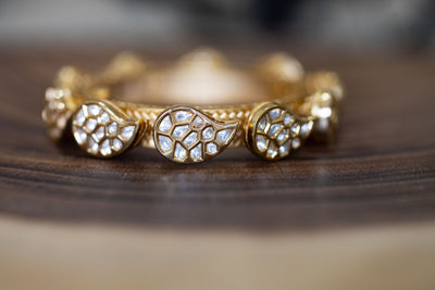 Jyoti heavy uncut kundan gold-plated openable kada/bangle