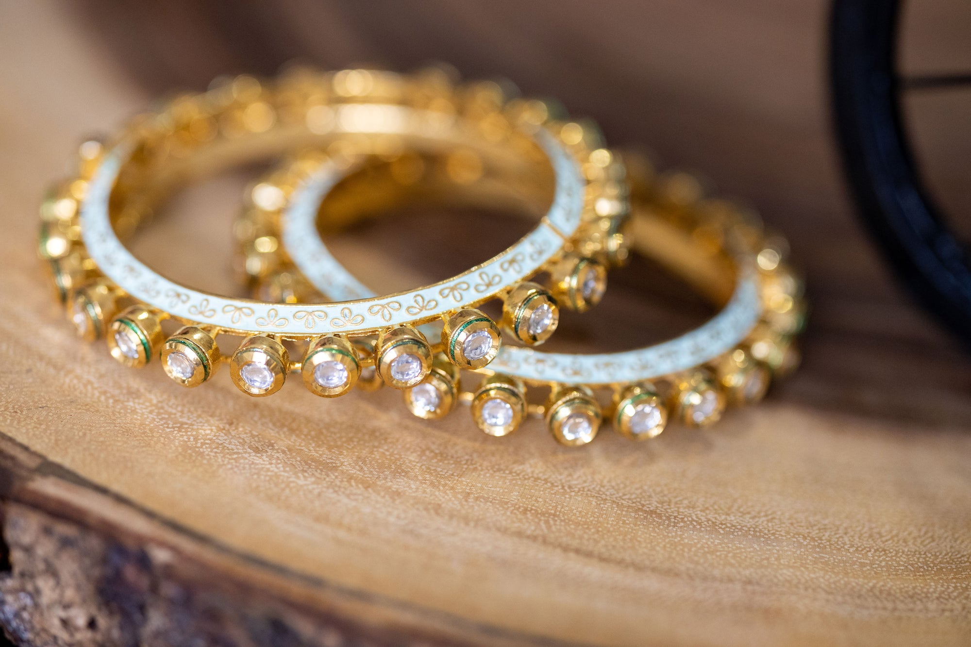 Davina kundan bangles pair