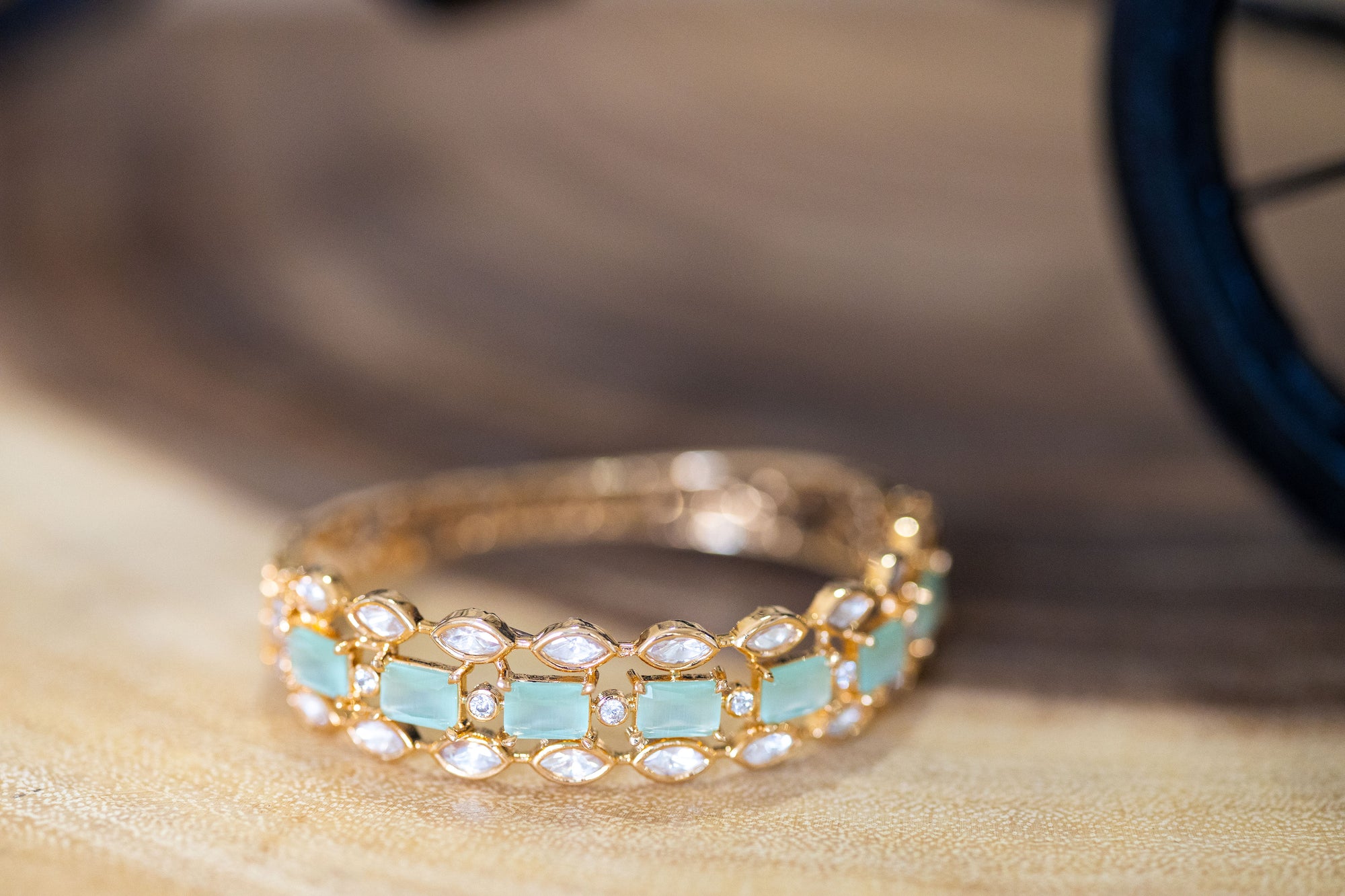 Gopi gold-plated kundan bracelet