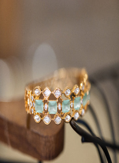 Gopi gold-plated kundan bracelet