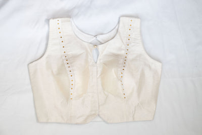 Navashree sleeveless silk blouse