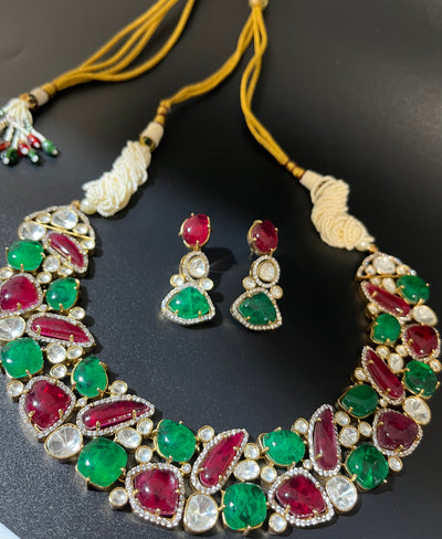 Sitara doublet stone necklace set