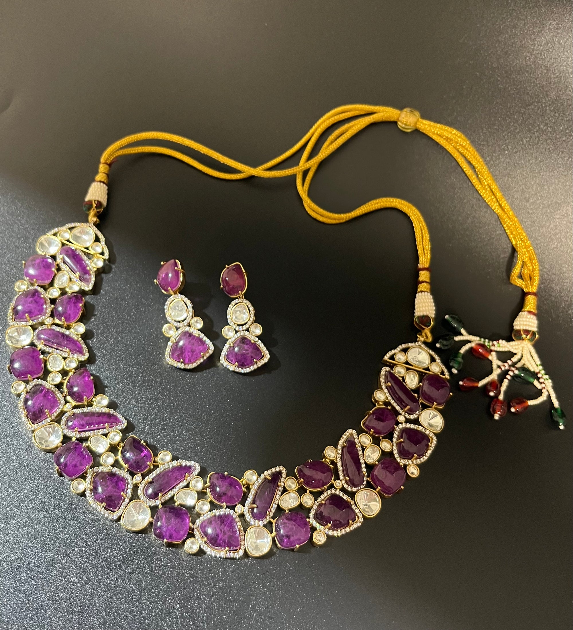 Sitara doublet stone necklace set