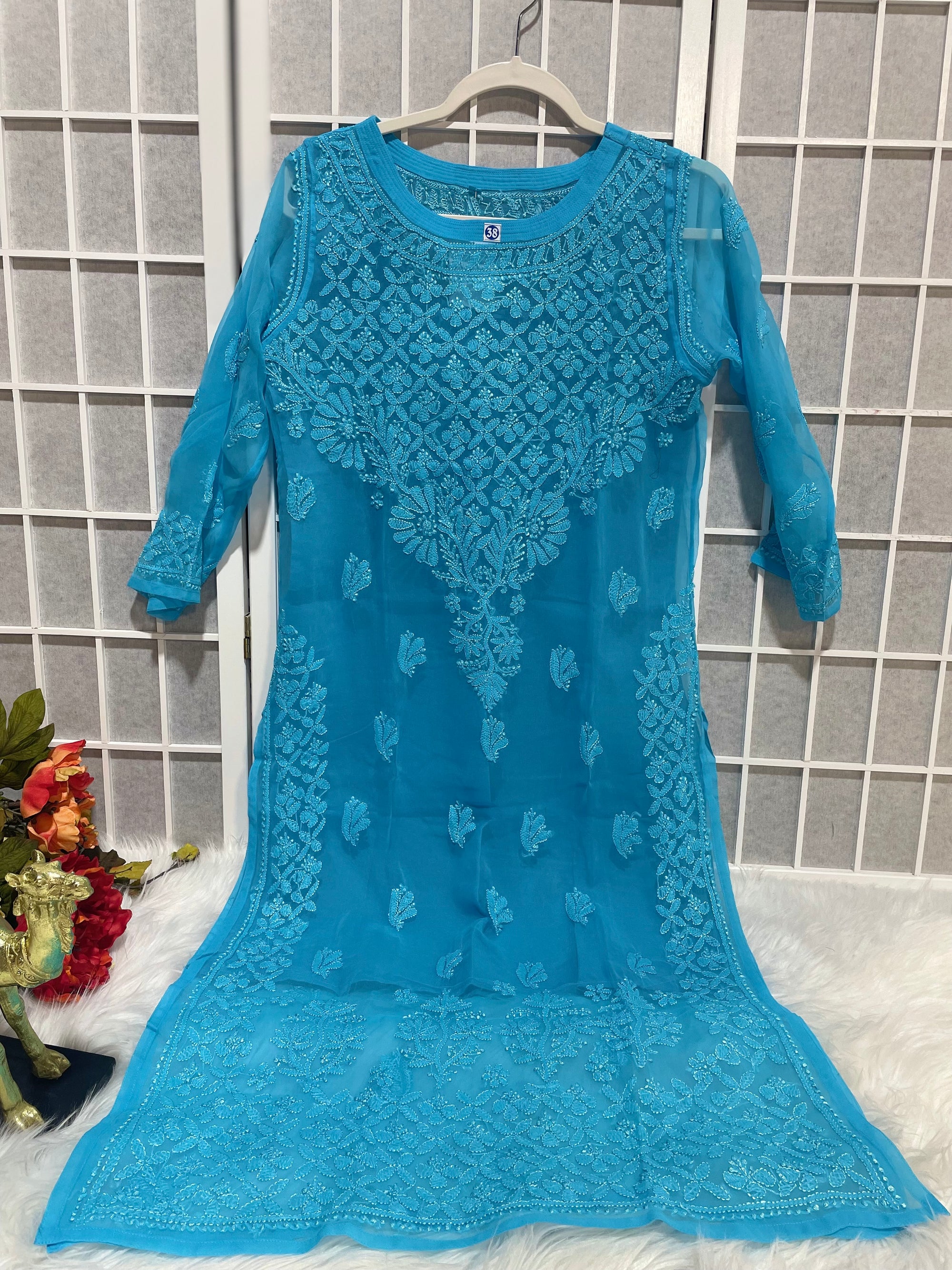 Qaazi lucknowi chikankari kurta