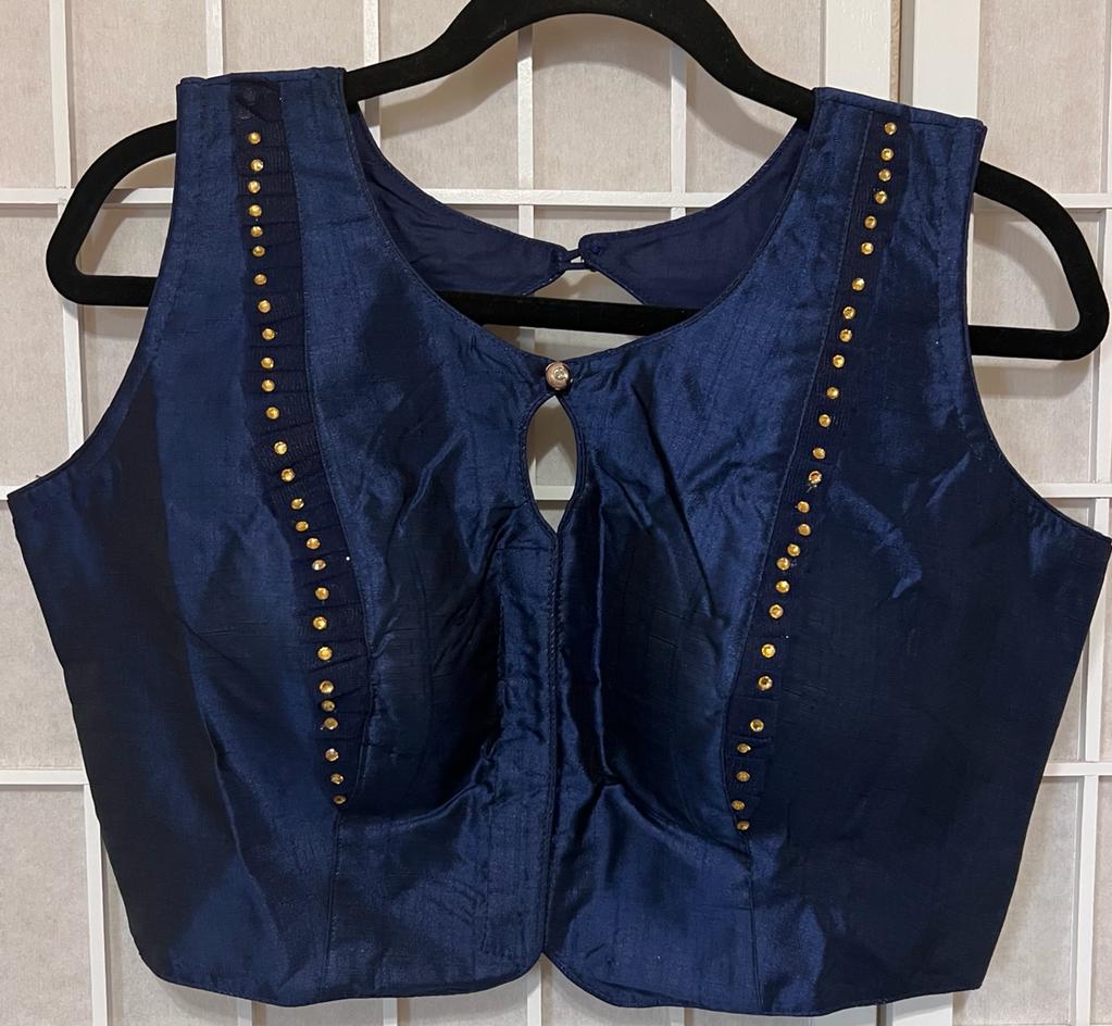 Navashree sleeveless silk blouse