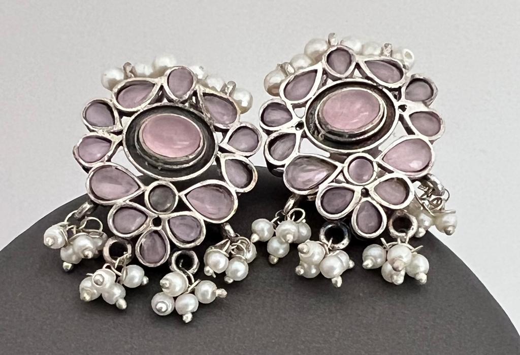 Kiara silver necklace set