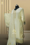 Silk party wear embroidered set