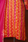 Bandhni silk party wear suit