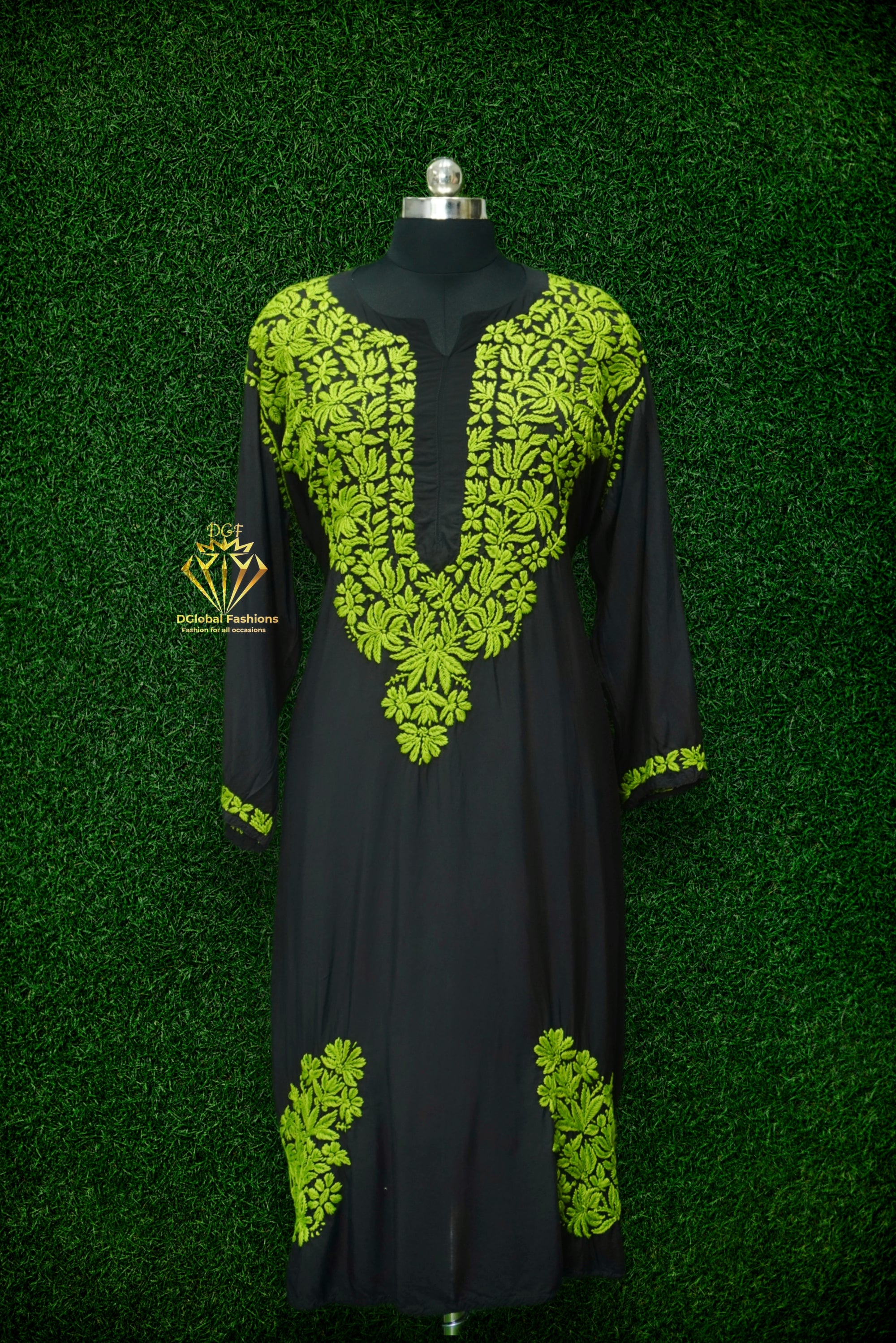 Lucknowi Chikankari Modal 3D Kurti