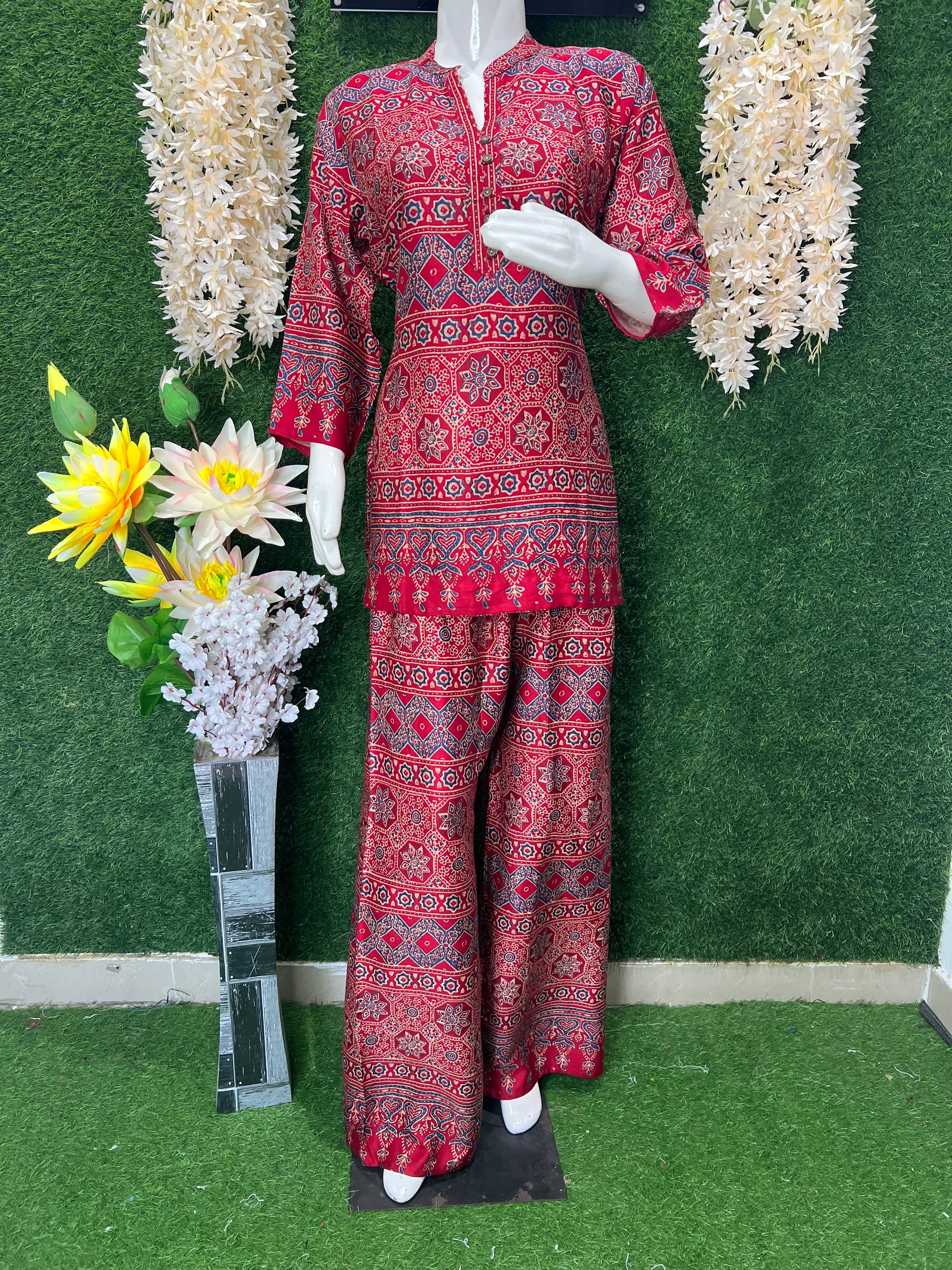 Ajrakh Print Co-Ord Set | Ethnic Suit for Women