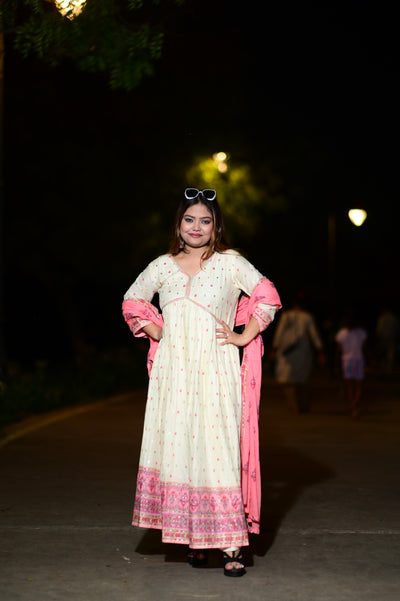 Mul cotton alia anarkali