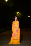 Muslin digital print gown