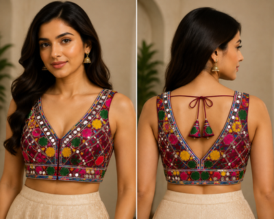 Navratri Special Mirror Handwork Blouse