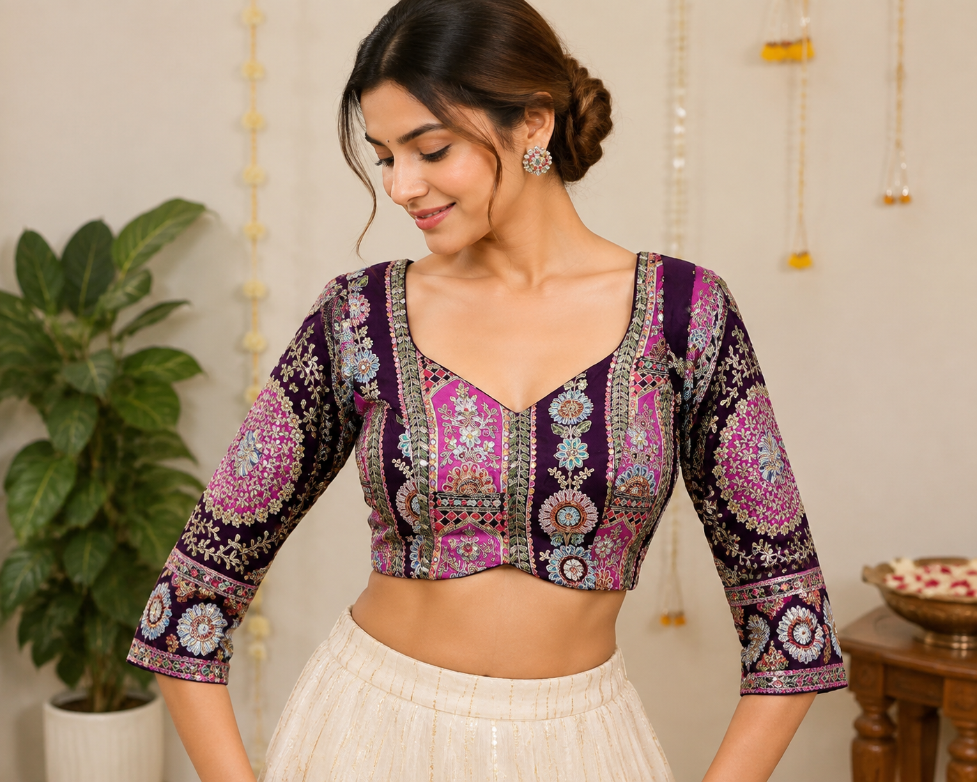 Viscose Crepe Printed Blouse