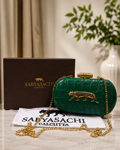 Sabyasachi Croc-Textured Clutch Bag