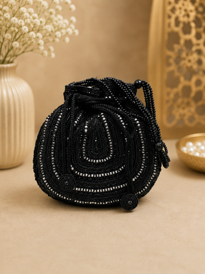 Bridal Handbag with Intricate Zari Potli