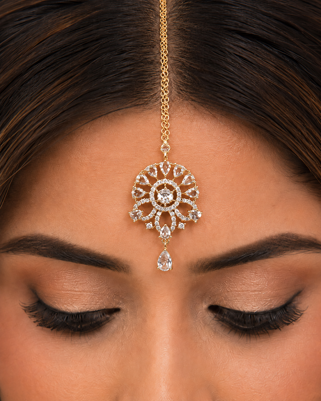 Elegant Floral Nag Teeka for Women