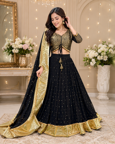 Georgette Banarasi Lehenga Set
