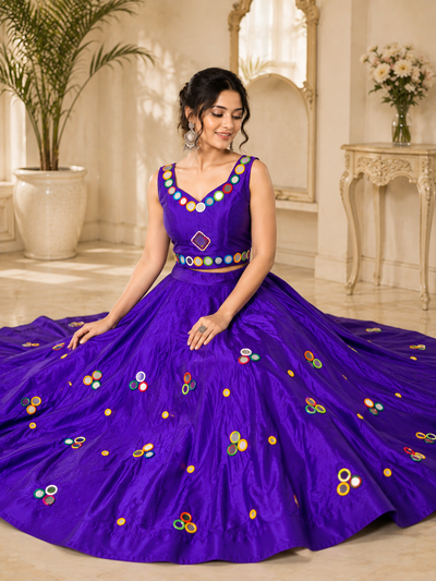 Mirror Work Lehenga Choli Set