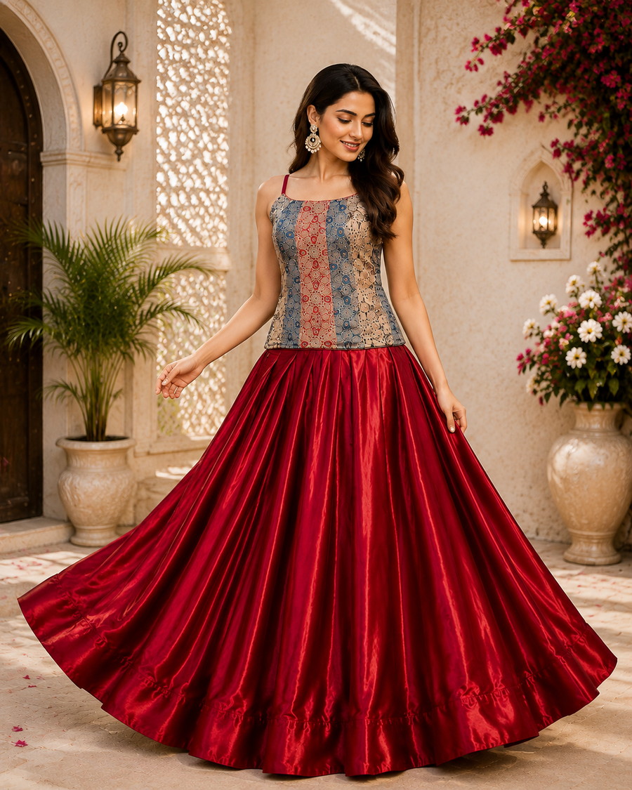 Gajji Silk Lehenga Set for Women | Elegant Ethnic