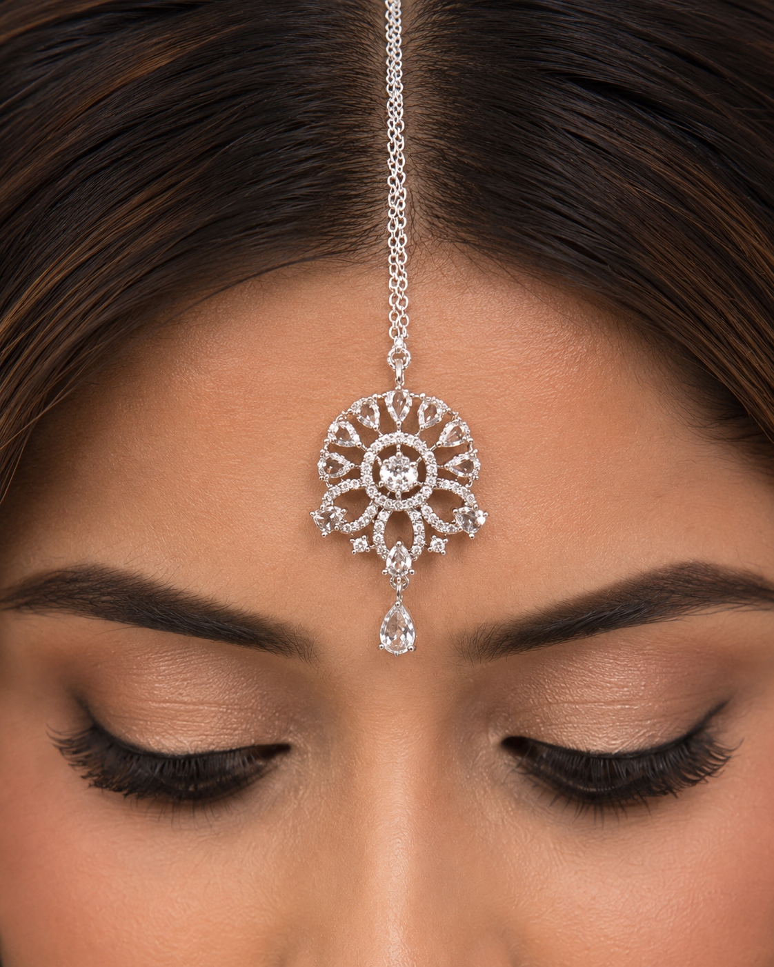 Elegant Floral Nag Teeka for Women