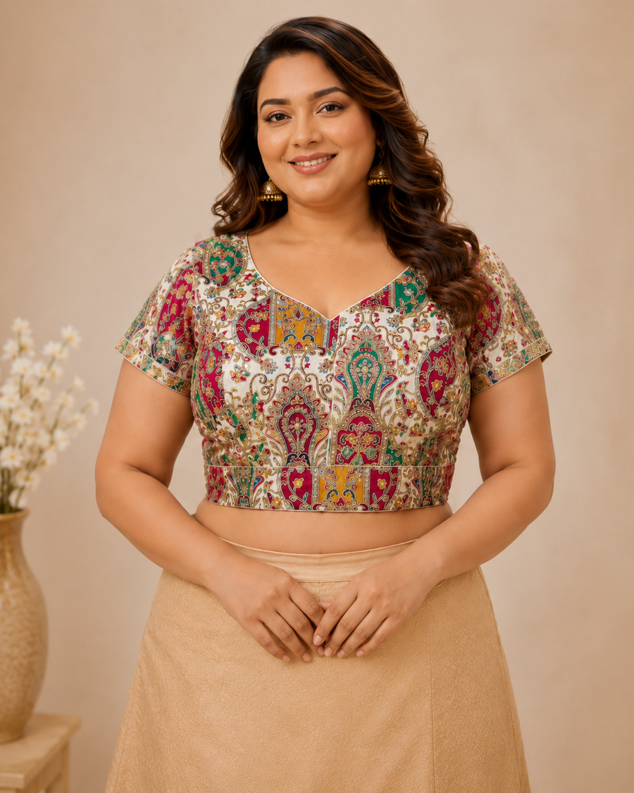 Position Print Designer Blouse for Women