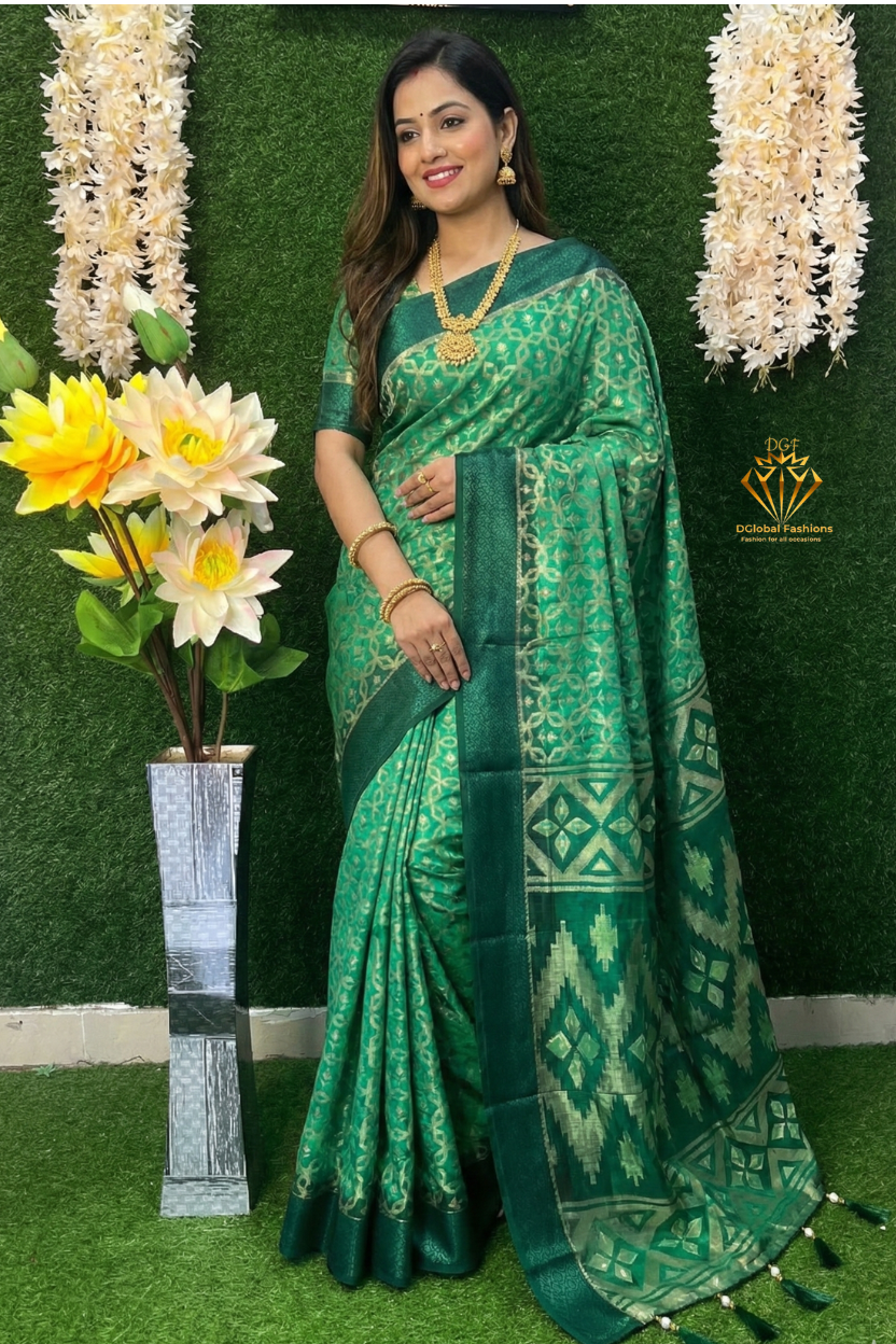 Viscose Silk Brasso Saree with Designer Blouse