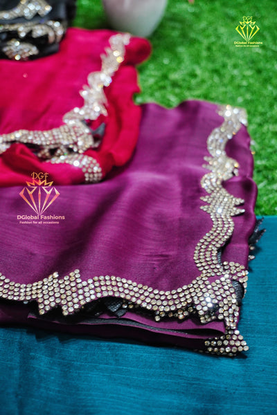 Tissue shimmer saree