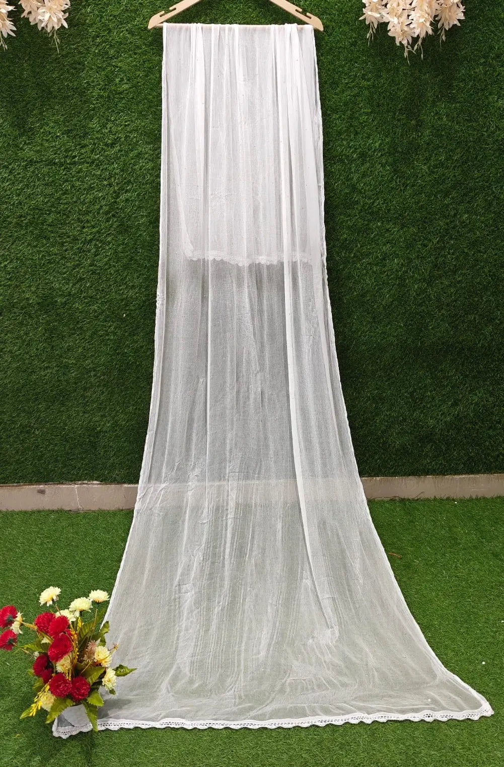 Pure Chiffon Mukaish Work Dupatta