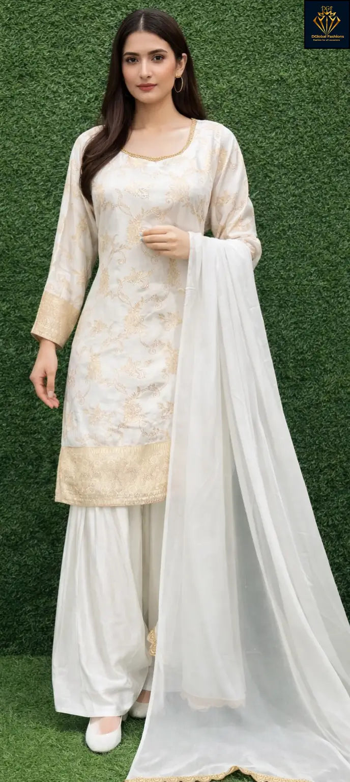Farshi Shalwar 3-Piece Banarasi Suit Set