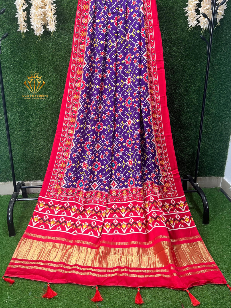 DGlobal Fashions offers a selection of Gaji silk dupattas, each featuring intricate designs and embellishments suitable for festive and traditional occasions.