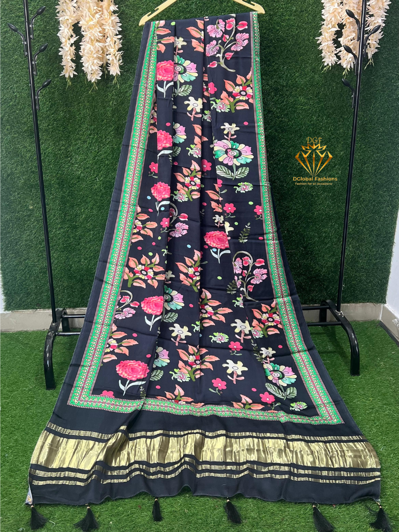 DGlobal Fashions offers a selection of Gaji silk dupattas, each featuring intricate designs and embellishments suitable for festive and traditional occasions.