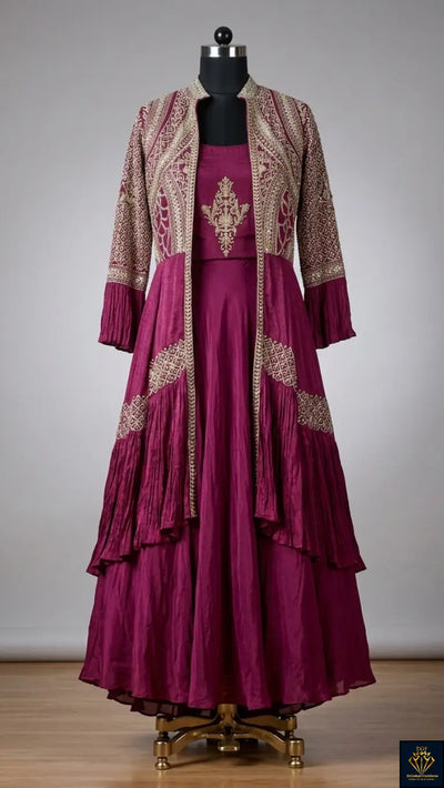Designer 3-Piece Lehenga Set (Lehenga, Blouse & Waistcoat)