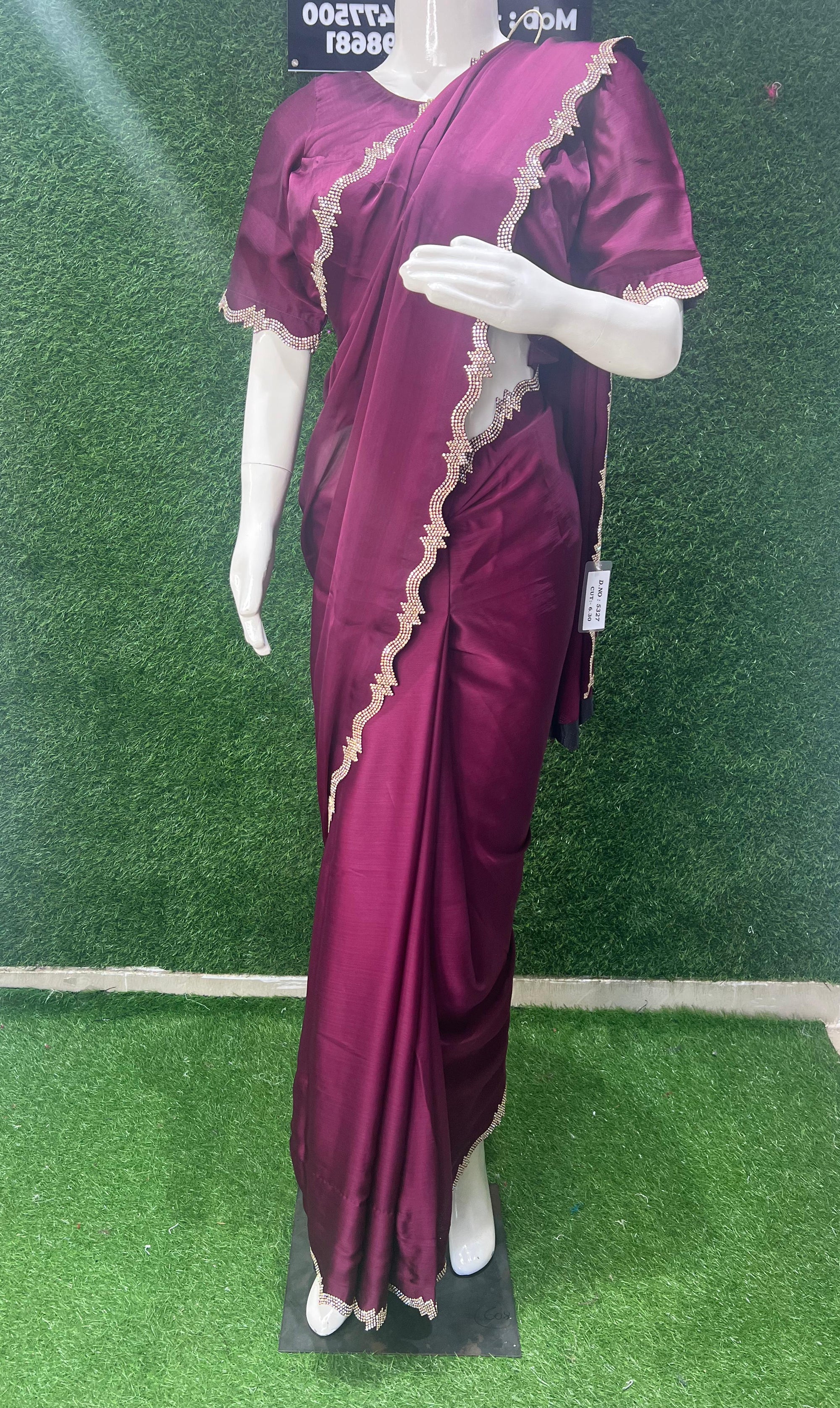 Ready-to-Wear Tissue Saree, designed for effortless grace and timeless charm. Crafted from premium tissue fabric, this saree offers a rich sheen and lightweight comfort, making it a perfect pick for any occasion.