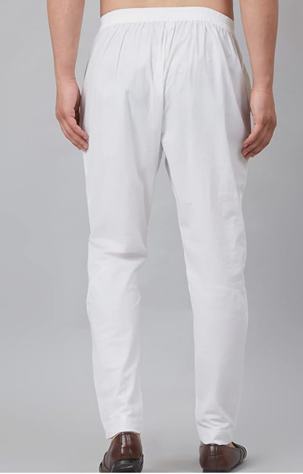 Men’s Classic White Polo Pants – Comfortable Cotton Trousers for Traditional & Casual Wear