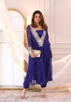 Stylish Georgette Shrug Kurti Set with Pants & Blouse – Real Mirror Work