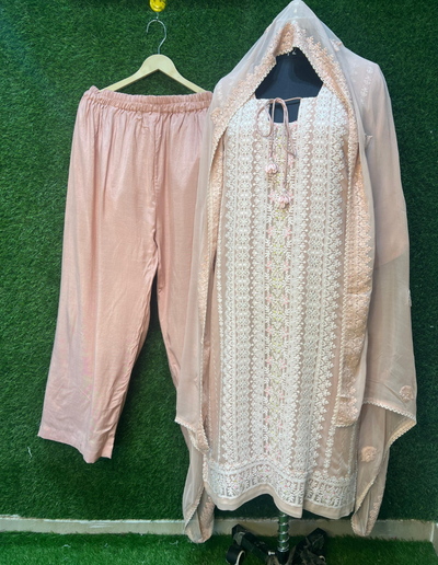 Embroidery Suit Set with Dupatta