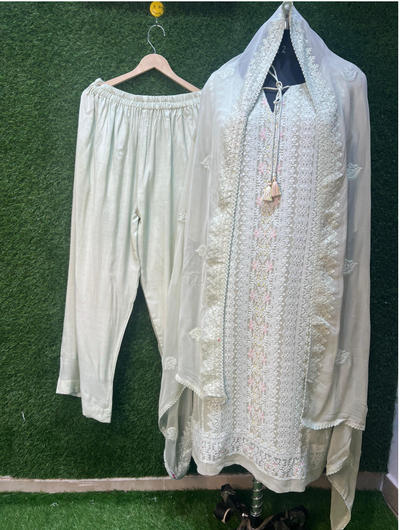 Embroidery Suit Set with Dupatta