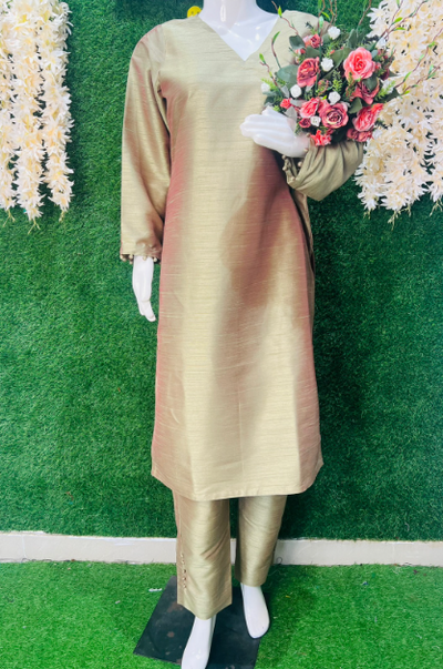 Kosa Silk Kurta Pant Suit Set