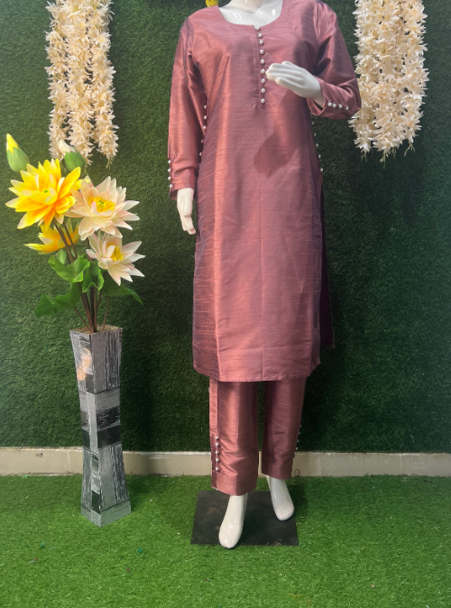 Kosa Silk Kurta Pant Suit Set