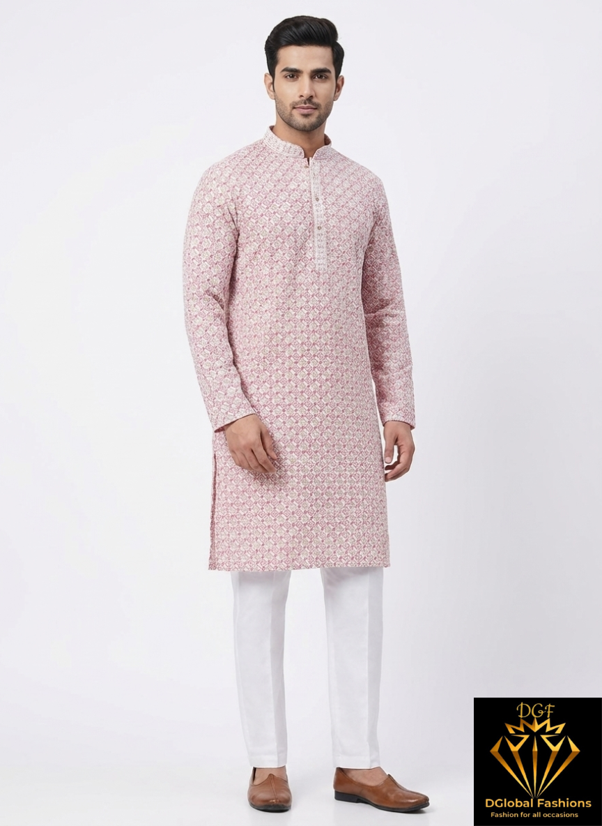 Men’s Kurta Set with Elegant Sequin Work