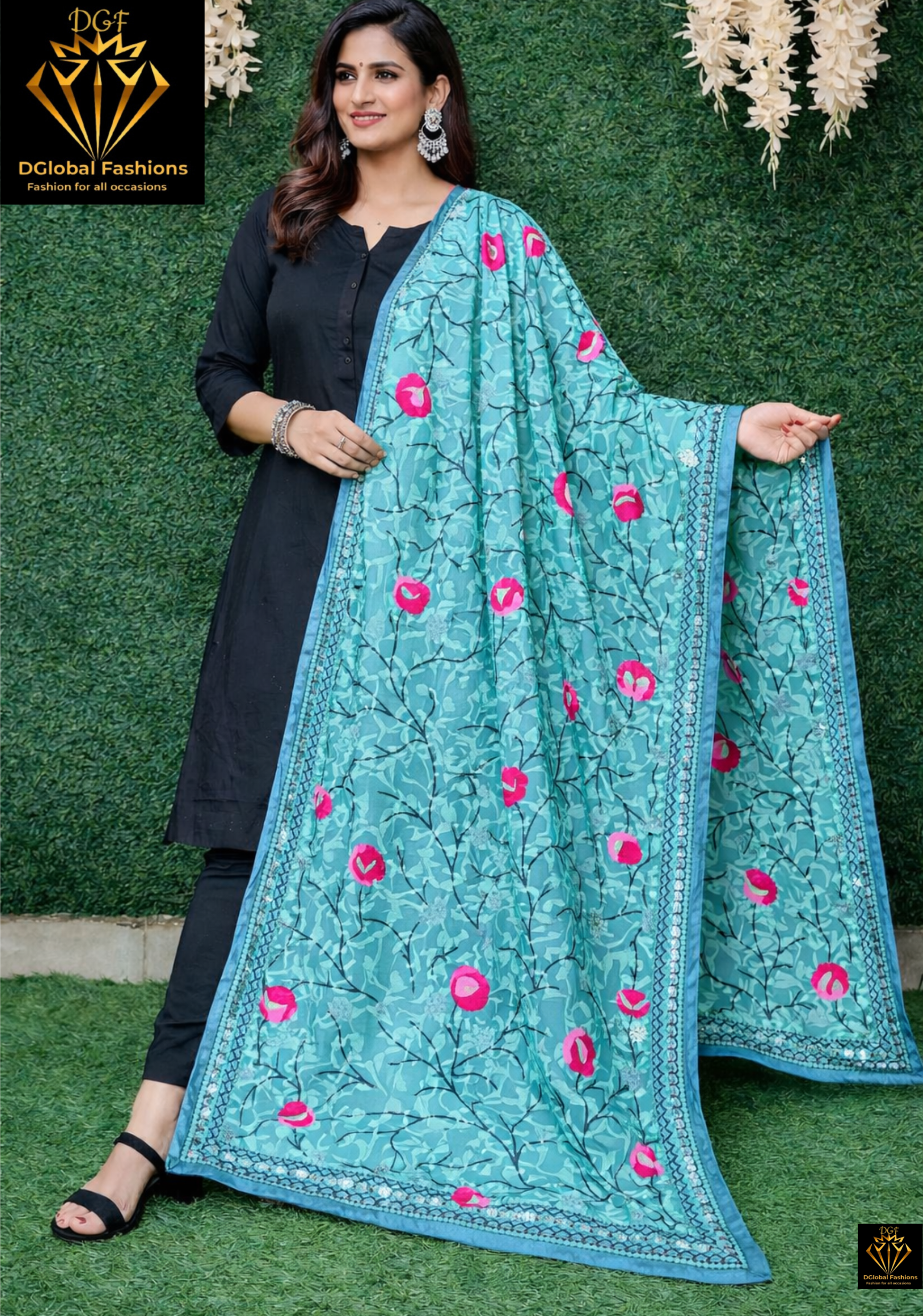 Multi Color Phulkari Handwork Dupatta