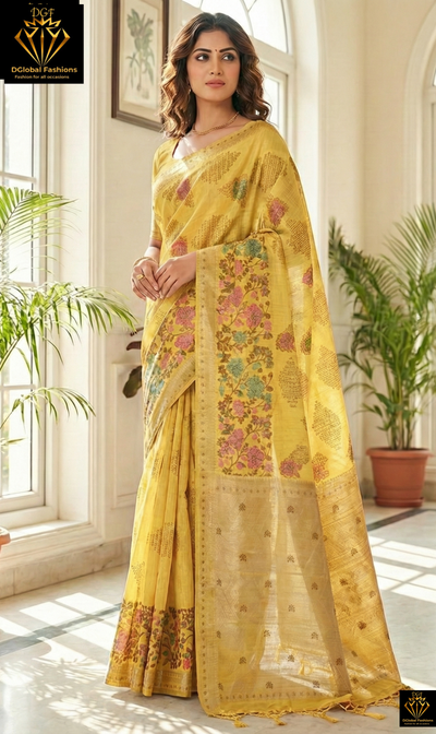 Banarasi Saree with Floral and Zari Weaving