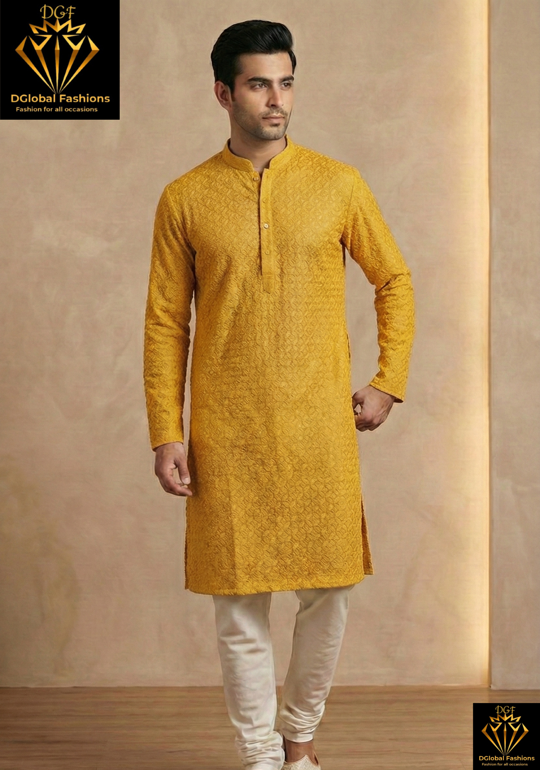 Chikankari Sequin Work Kurta Pajama Set – Elegant Ethnic Wear