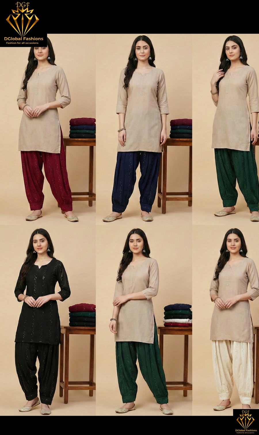 Afghani Pants with Sequin Detailing