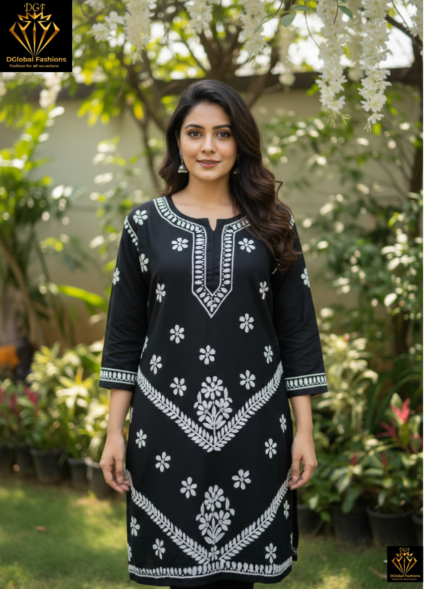 Lucknowi Chikankari Modal Short Top